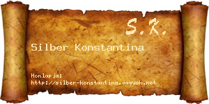 Silber Konstantina névjegykártya
